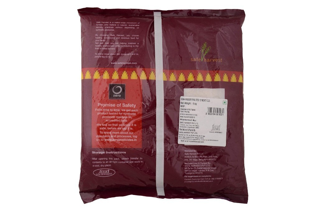 Safe Harvest Sona Masoori Raw Rice    Pack  500 grams